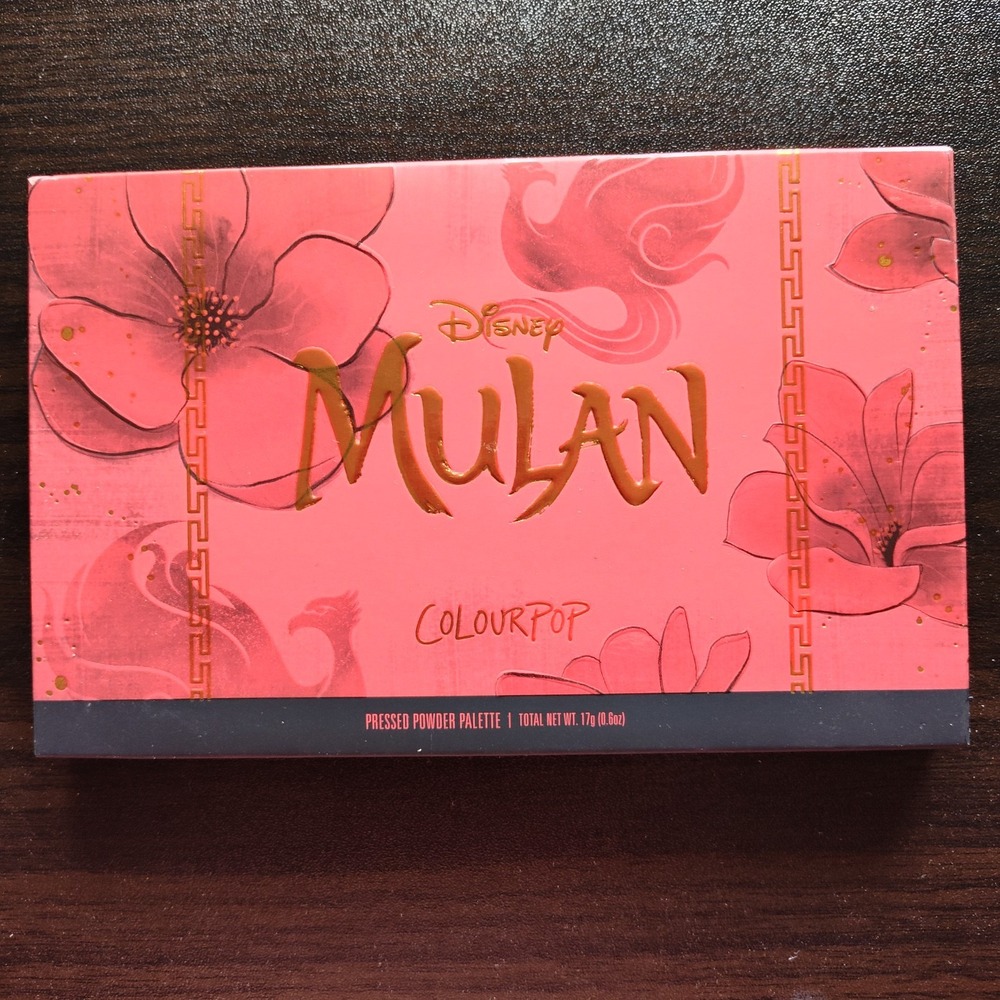 Mulan eyeshadow palette ColourPop Disney 15 colors Loyal Brave Fighter Strength